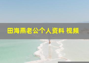 田海燕老公个人资料 视频